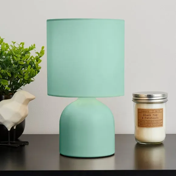 Table Lamp with Fabric Shade - Celadon, Ceramic
