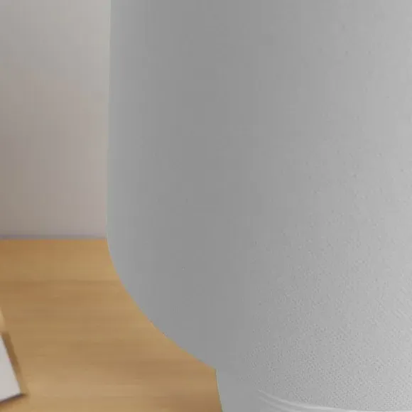 Table Lamp with Fabric Shade - Grey, Stoneware