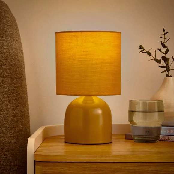 Table Lamp with Fabric Shade - Honey, Ceramic
