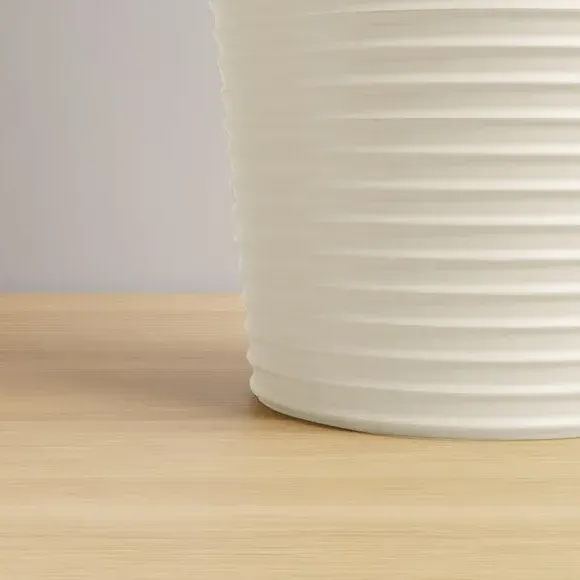 Table Lamp with Fabric Shade - Natural, Stoneware