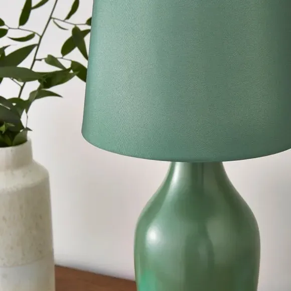 Table Lamp with Fabric Shade - Yew, Ceramic