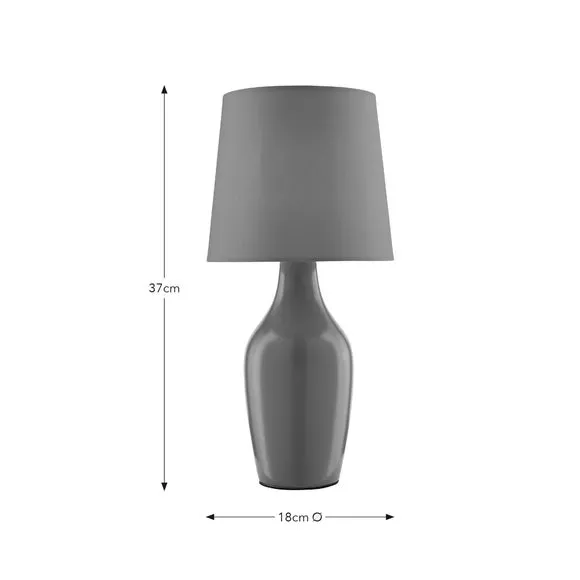 Table Lamp with Fabric Shade - Yew, Ceramic