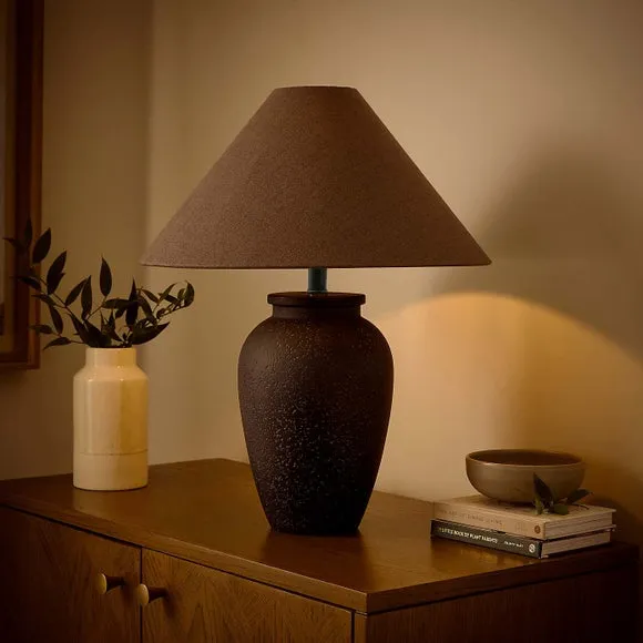 Table Lamp with In-Line Switch - Black, Ceramic