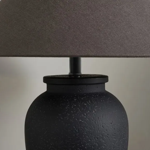 Table Lamp with In-Line Switch - Black, Ceramic