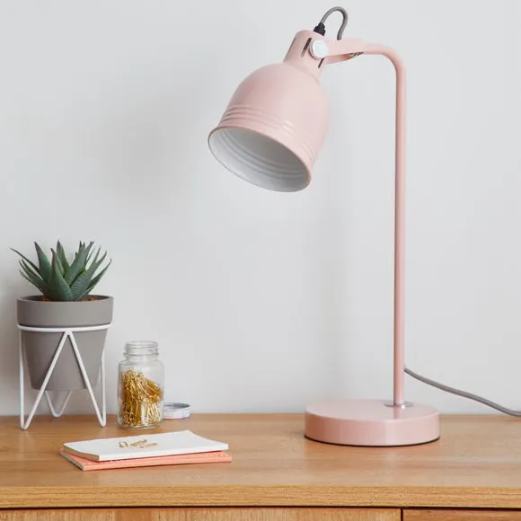 Table Lamp with In-Line Switch - Blush