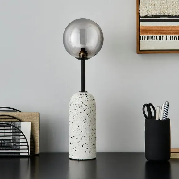 Table Lamp with In-Line Switch - Gold, Glass