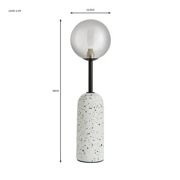 Table Lamp with In-Line Switch - Gold, Glass
