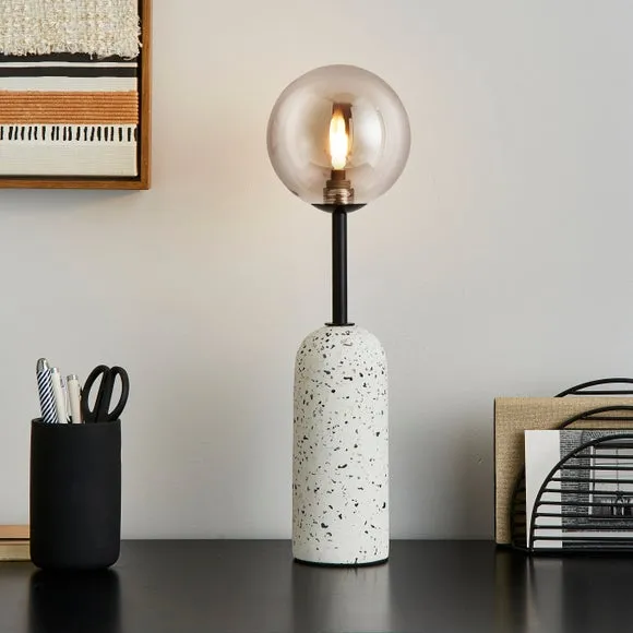 Table Lamp with In-Line Switch - Gold, Glass image