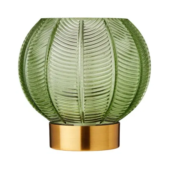 Table Lamp with In-line Switch - Green, Glass