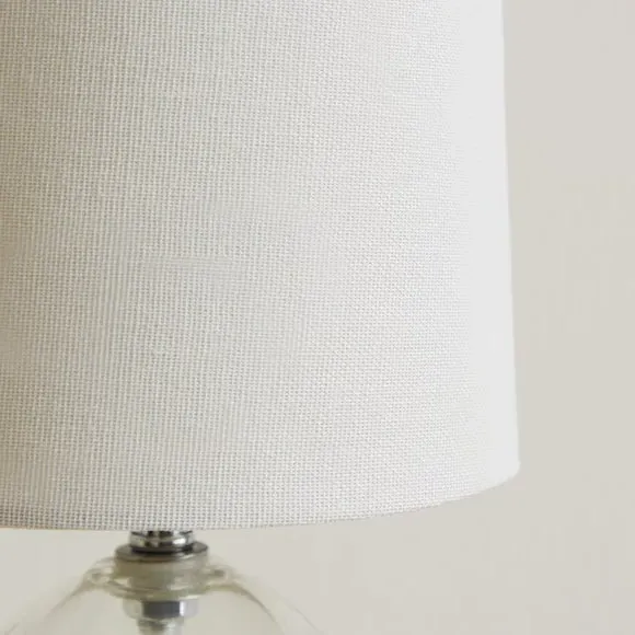 Table Lamp with In-Line Switch - Ivory, Glass