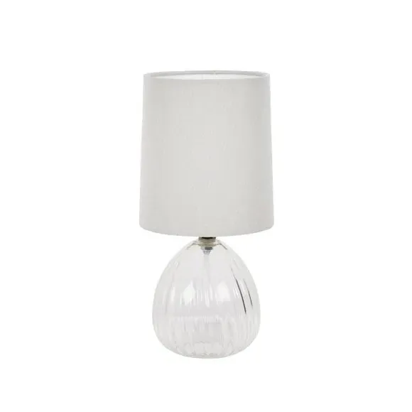 Table Lamp with In-Line Switch - Ivory, Glass