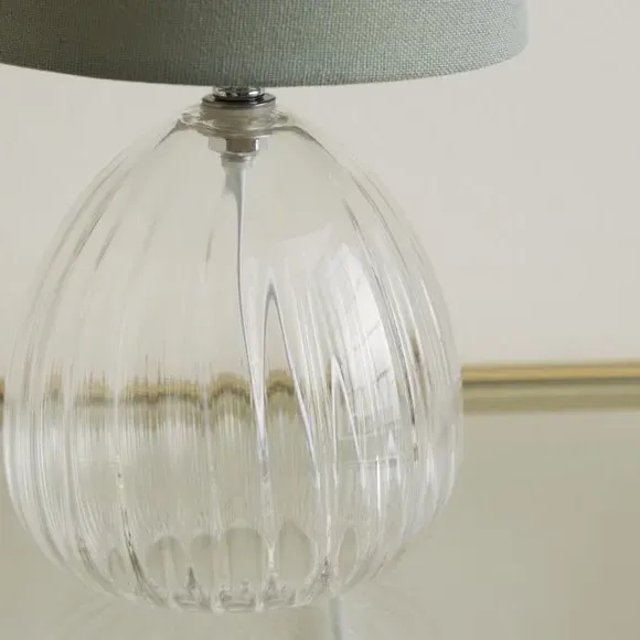 Table Lamp with In-Line Switch - Lilypad, Glass
