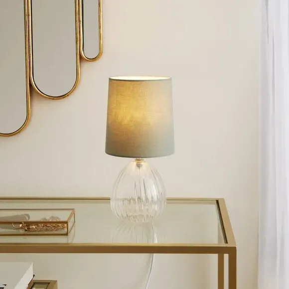 Table Lamp with In-Line Switch - Lilypad, Glass