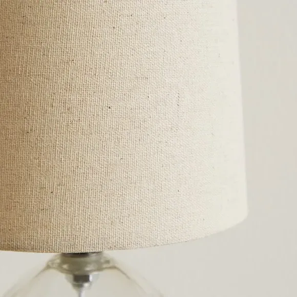 Table Lamp with In-Line Switch - Natural, Glass