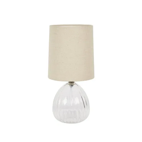 Table Lamp with In-Line Switch - Natural, Glass