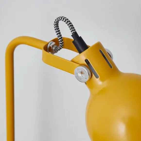 Table Lamp with In-Line Switch - Ochre