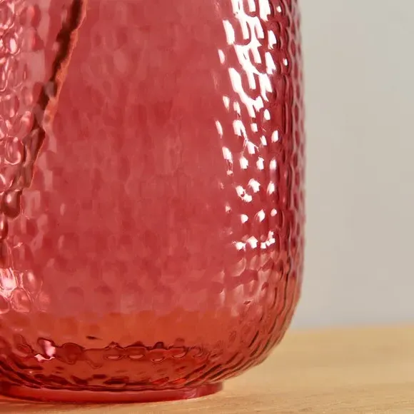 Table Lamp with In-Line Switch - Rose, Glass