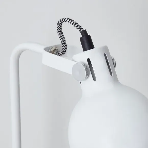 Table Lamp with In-Line Switch - White