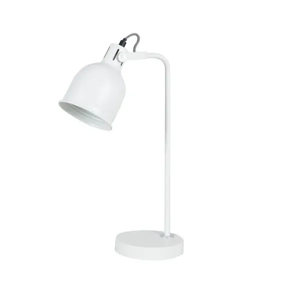 Table Lamp with In-Line Switch - White