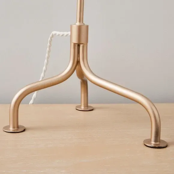 Table Lamp with Pleated Shade - Gold, Metal