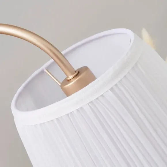 Table Lamp with Pleated Shade - Gold, Metal