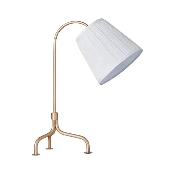 Table Lamp with Pleated Shade - Gold, Metal