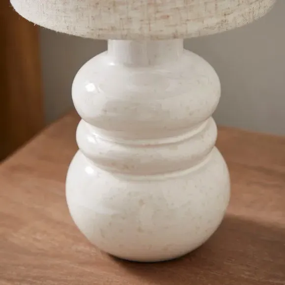 Table Lamp with Reactive Glaze - Natural, Ceramic