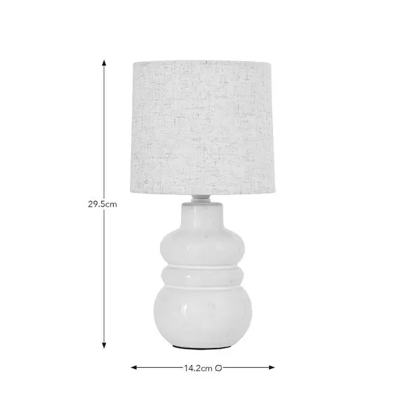Table Lamp with Reactive Glaze - Natural, Ceramic