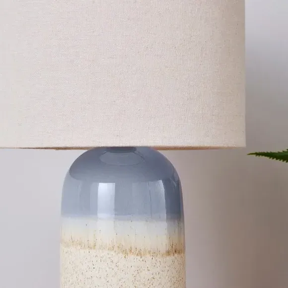 Table Lamp with Reactive Glaze - Natural, Ceramic
