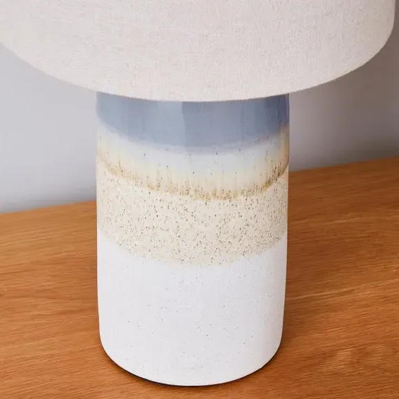 Table Lamp with Reactive Glaze - Natural, Ceramic
