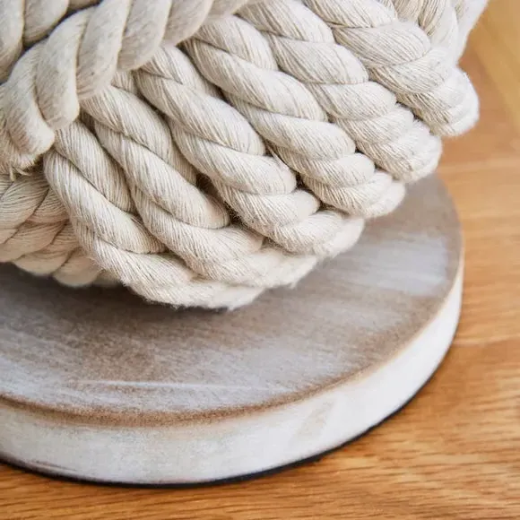 Table Lamp with Rope Base - Natural, Fabric