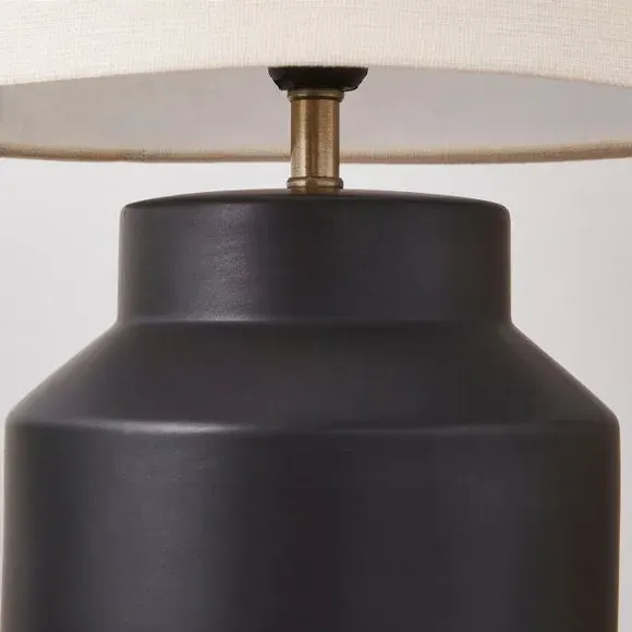 Table Lamp with Shade - Black, Ceramic
