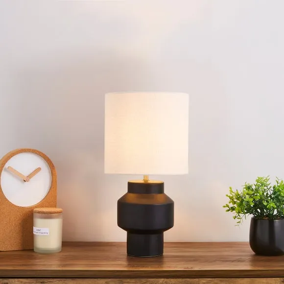 Table Lamp with Shade - Black, Ceramic image