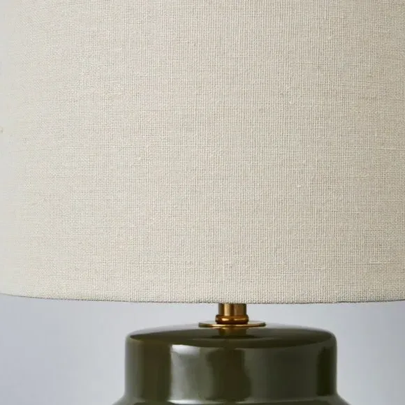 Table Lamp with Shade - Olive, Ceramic