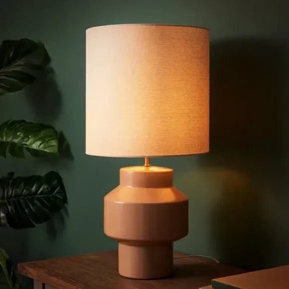 Table Lamp with Shade - Sand, Ceramic