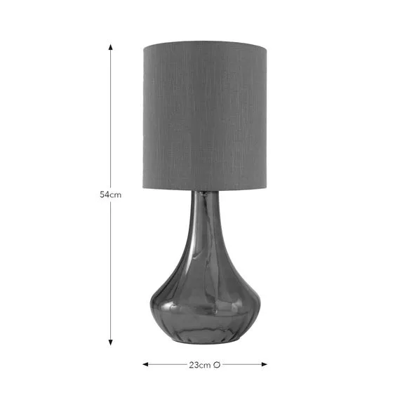 Table Lamp with Textured Shade - Emerald, Glass