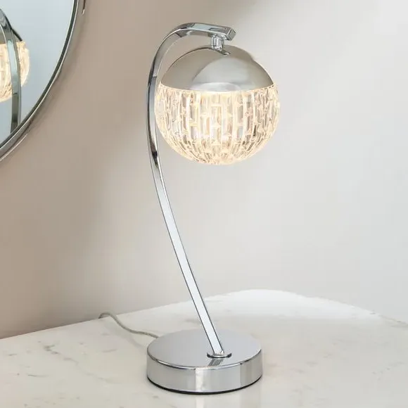 Table Lamp with Touch Control - Clear, Chrome image