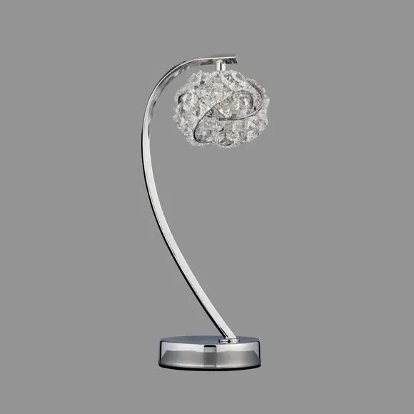 Table Lamp with Touch Switch - Silver, Glass