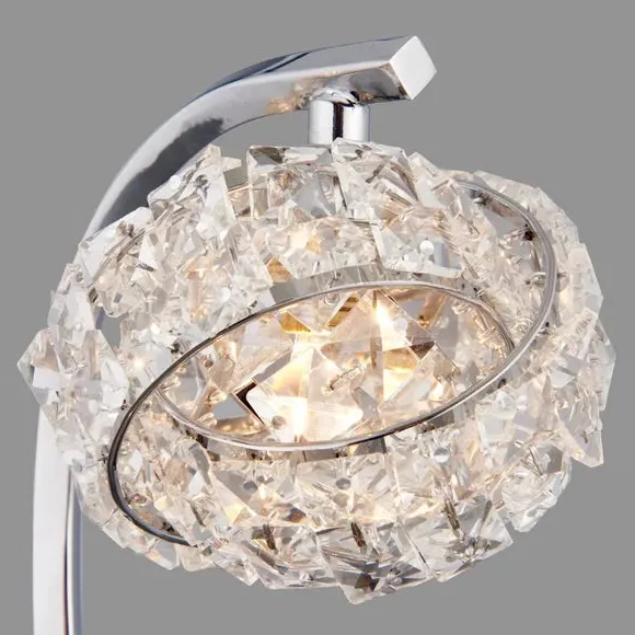 Table Lamp with Touch Switch - Silver, Glass