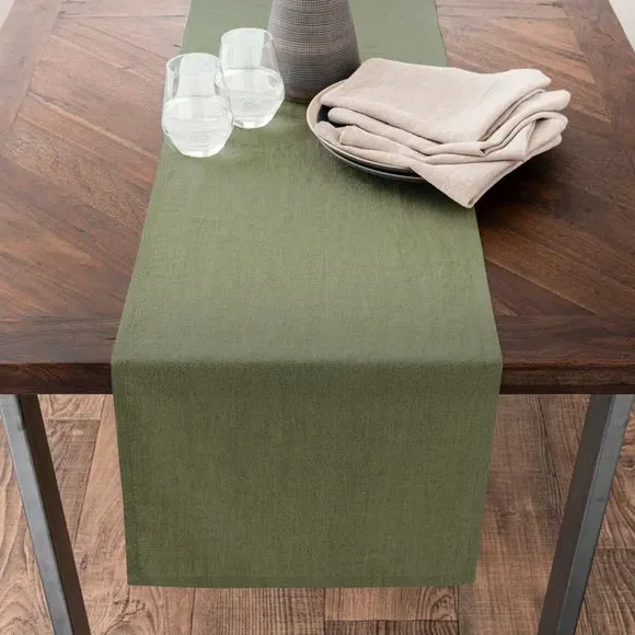 Table Runner - Olive, Linen