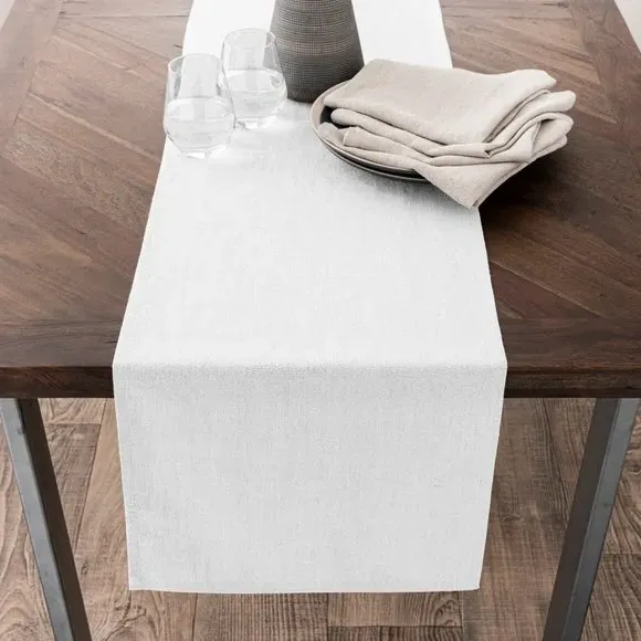 Table Runner - White, Linen