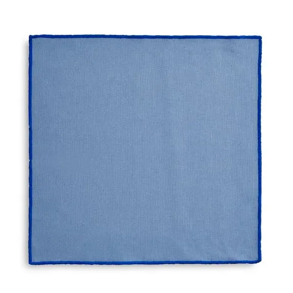 Tablecloth with Contrast Stitch - Blue, Cotton
