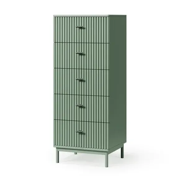 Tall 5 Drawer Chest - Lilypad, Painted Finish