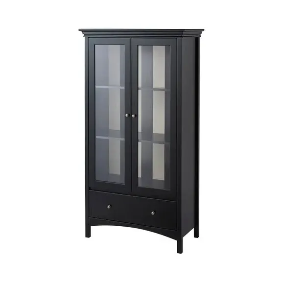 Tall Cabinet with Soft Close Drawers - Black