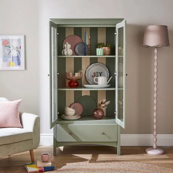 Tall Cabinet with Soft Close Drawers - Sage