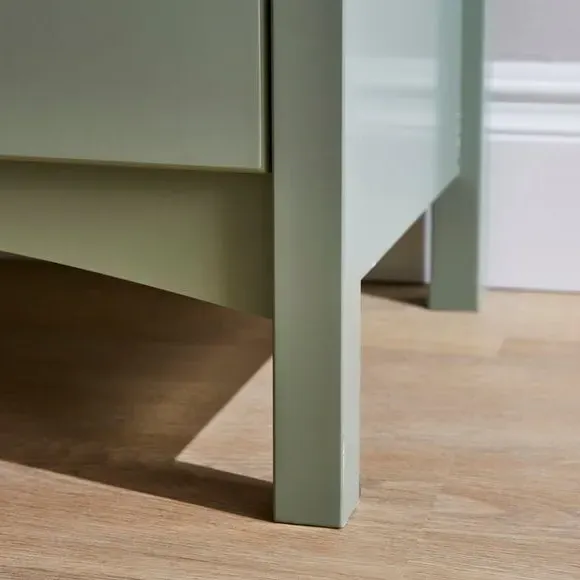Tall Cabinet with Soft Close Drawers - Sage