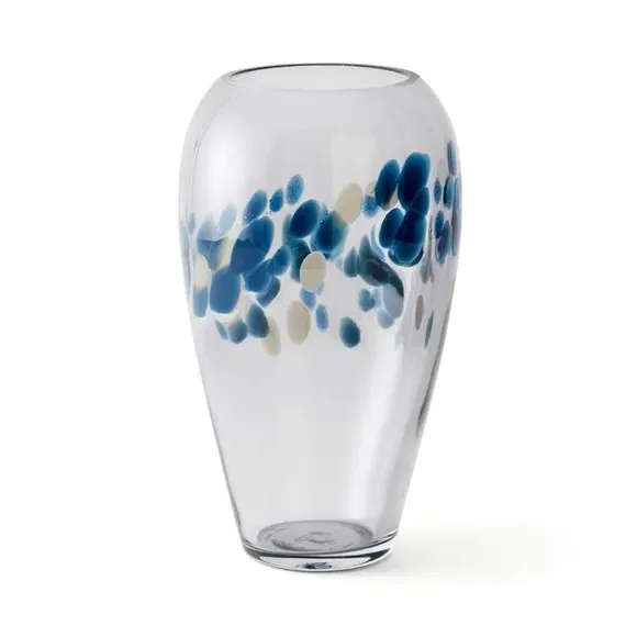 Tall Glass Vase Galaxy Pattern - Blue, Glass