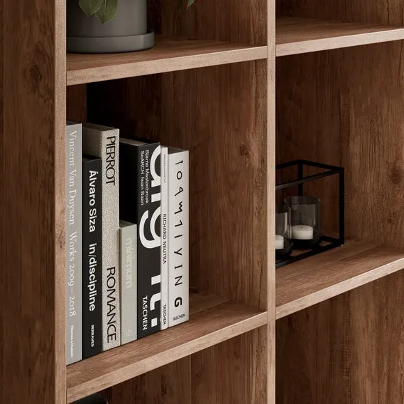Tall Open Sideboard with 15 Cubes - Pine