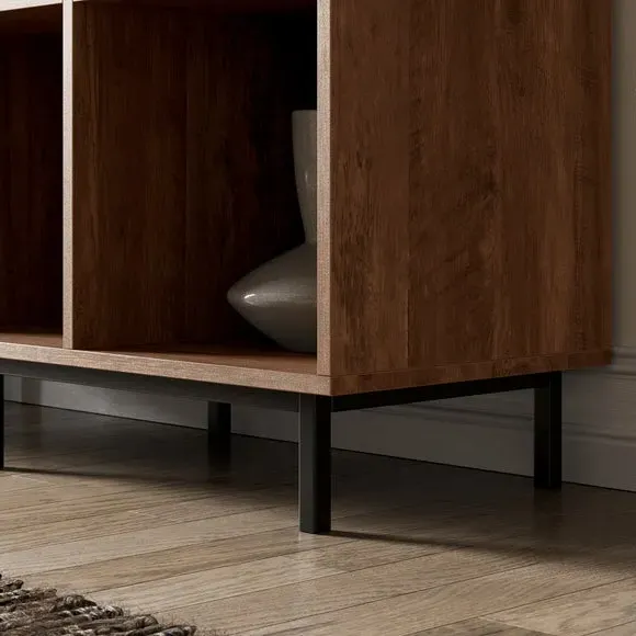 Tall Open Sideboard with 15 Cubes - Pine