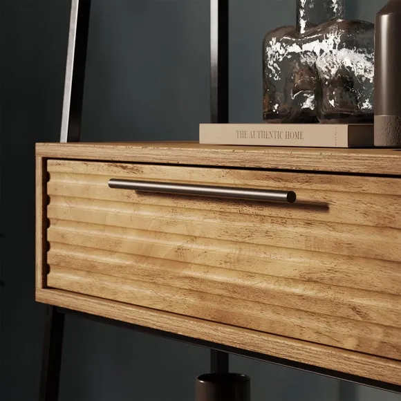 Tall Shelving Unit with Drawer - Wood, Metal